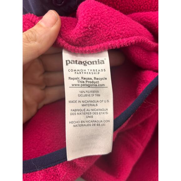 Patagonia Synchilla Snap-T Fleece Pullover Men’s Large Rare Pink w/ Purple Trim - Picture 6 of 11